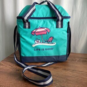 Life Is Good Insulated Cooler Bag 24 Can Capacity Soft Sided Beach Tote